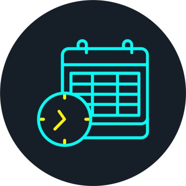 Zaman Çizgisi Çoklu Renk Simgesi