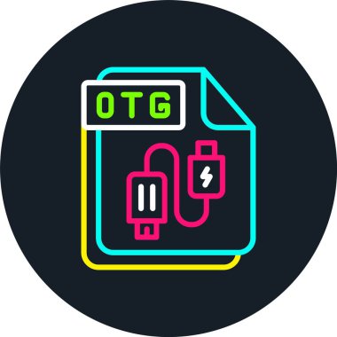 OTG Çizgisi Çok Renkli Simge