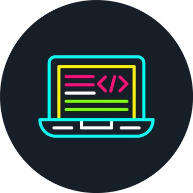 Kodlama Satırı Çoklu Renk Simgesi