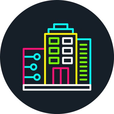 Şirket Satırı Çok Renkli Simgesi