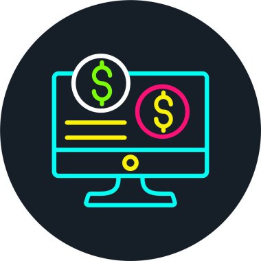 Bilgisayar Satırı Çoklu Renk Simgesi