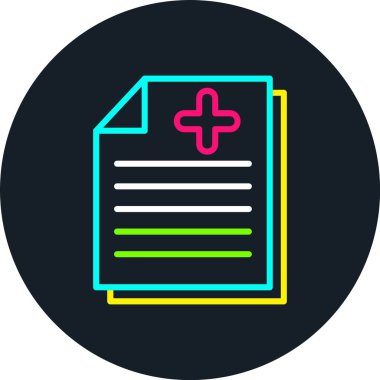 Belge Satırı Çoklu Renk Simgesi