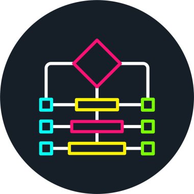 Protokol Satırı Çok Renkli Simge