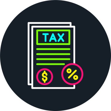 Vergi Danışmanı Satırı Çok Renkli Simge