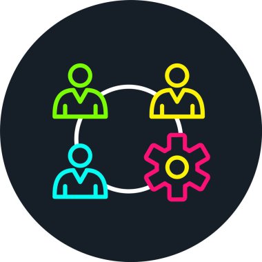 Ortak Satır Çoklu Renk Simgesi