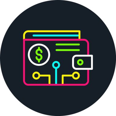 Cüzdan Satırı Çoklu Renk Simgesi