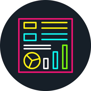 Infographic Satırı Çok Renkli Simge