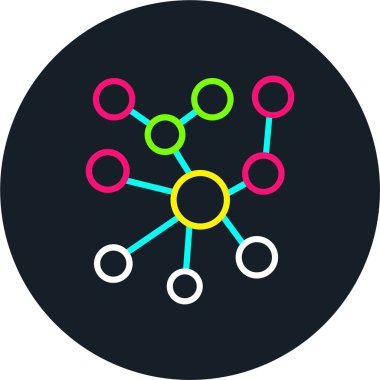 Ağ Çizgisi Çoklu Renk Simgesi