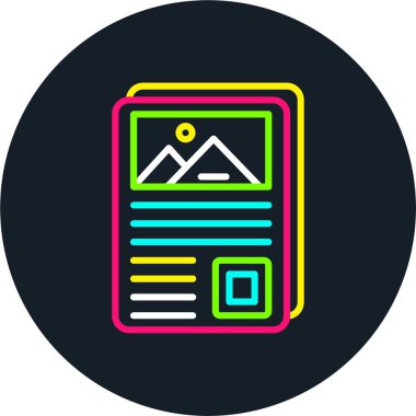 Poster Satırı Çoklu Renk Simgesi