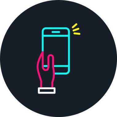 Selfie Hattı Çoklu Renk Simgesi