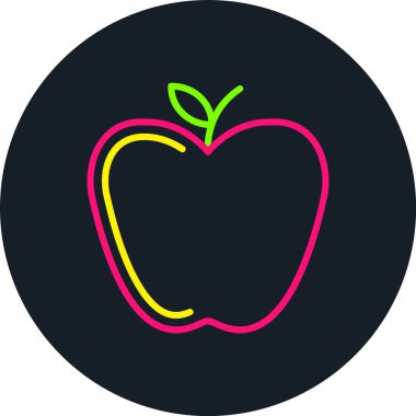 Apple Line Çoklu Renk Simgesi