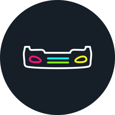 Tampon Çizgisi Çok Renkli Simge