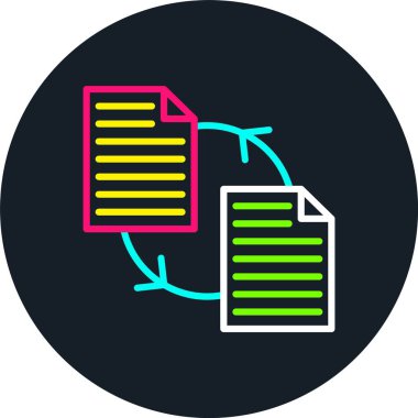 Dosya Paylaşım Satırı Çoklu Renk Simgesi