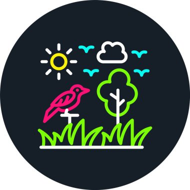 Orman Hattı Çok Renkli Simge