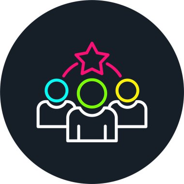 Liderlik Satırı Çok Renkli Simge