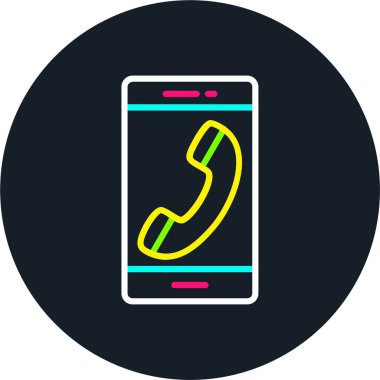 Cep Telefonu Hattı Çok Renkli Simge