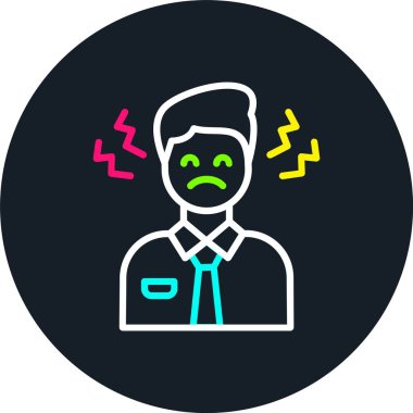 Üzüntü Satırı Çok Renkli Simge