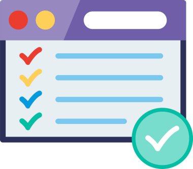 Web tarayıcı düz vektör simgesi tasarımı