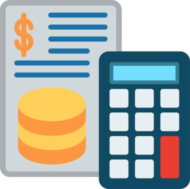 Bütçe Düz Vektör Simgesi Tasarımı