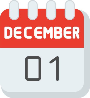 31 Aralık Düz Vektör Simgesi Tasarımı