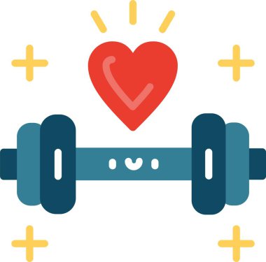 Fitness Düz Vektör Simgesi Tasarımı