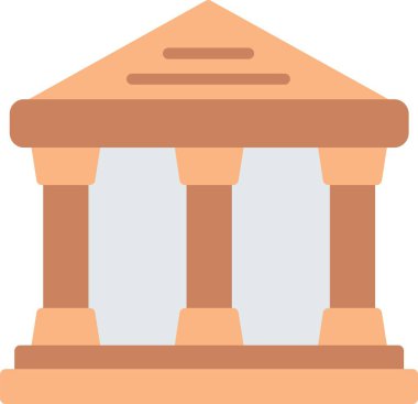 Anıt Düz Vektör Simgesi Tasarımı