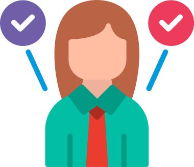 Çoklu Görev Düz Vektör Simgesi Tasarımı