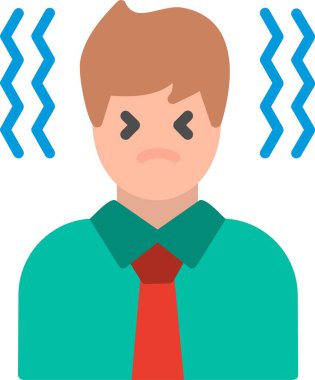 Sinir Düz Vektör Simgesi Tasarımı