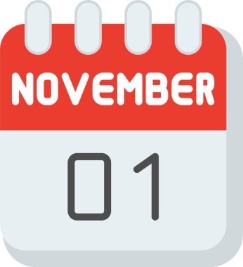 31 Kasım Düz Vektör Simgesi Tasarımı