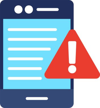 Düz Vektör Simgesi Tasarımı Alarmı