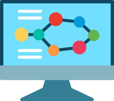 Biyoenformatik Düz Vektör Simgesi Tasarımı