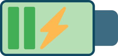 Pil düz vektör simgesi tasarım