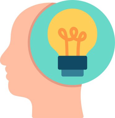 Ampul Düz Vektör Simgesi Tasarımı