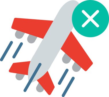 İptal Edilmiş Düz Vektör Simgesi Tasarımı