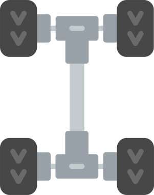 Drivetrain Flat Vector Icon Design clipart