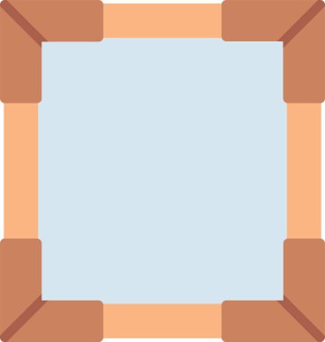 Çerçeve Düz Vektör Simgesi Tasarımı