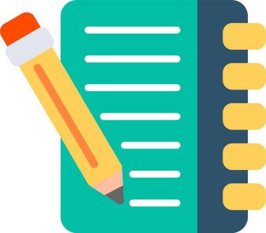 Misafir Kitabı Düz Vektör Simgesi Tasarımı