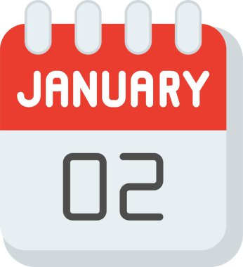 22 Ocak Düz Vektör Simgesi Tasarımı