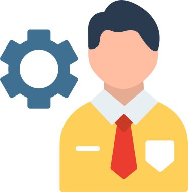 Yönetici Düz Vektör Simgesi Tasarımı