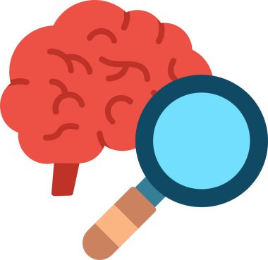 Nöroloji Düz Vektör Simgesi Tasarımı