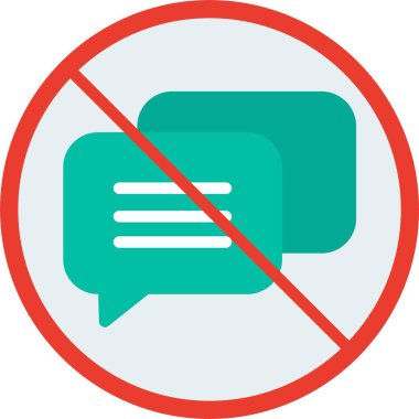 Sohbet Düz Vektör Simgesi Tasarımı Yok