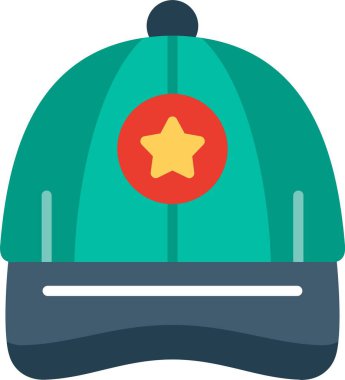 Cap Düz Vektör Simgesi Tasarımı