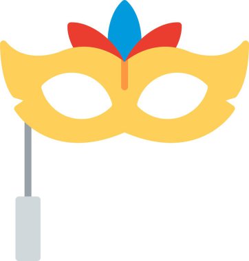 Maske Düz Vektör Simgesi Tasarımı