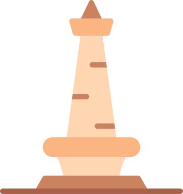 Monas Düz Vektör Simgesi Tasarımı