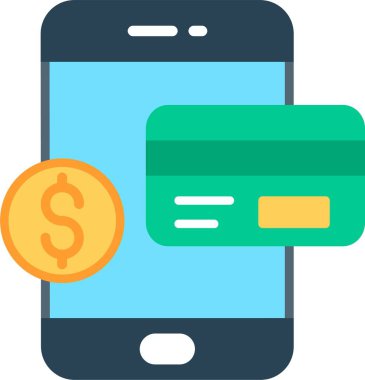 Glyph Bankacılık Düz Vektör Simgesi Tasarımı