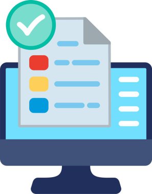 Bilgisayar Düz Vektör Simgesi Tasarımı