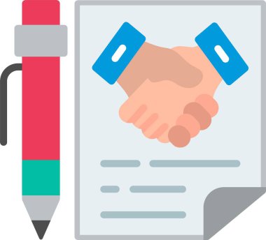 Düz Vektör Simgesi Tasarımı Anlaşması