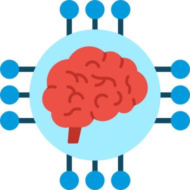 Nörogörüntüleme Düz Vektör Simgesi Tasarımı
