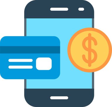 Ödeme Düz Vektör Simgesi Tasarımı