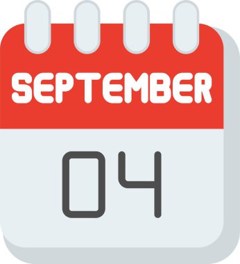 4 Eylül Düz Vektör Simgesi Tasarımı